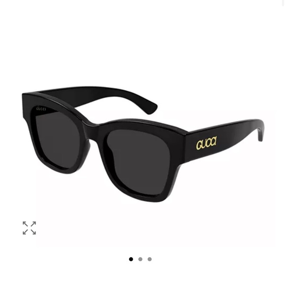 Gucci Black and Gold Sunglasses